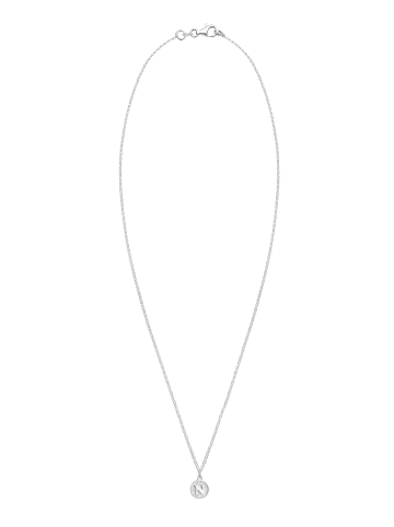 Elli Halskette 925 Sterling Silber Buchstabe, Buchstabe - N, Plättchen in Silber