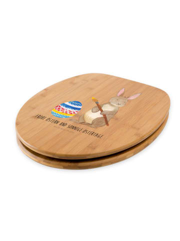 Mr. & Mrs. Panda Toilettendeckel Hase Eier Malen mit Spruch in Braun