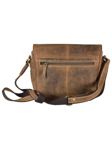 Greenburry Vintage Umhängetasche Leder 28 cm braun