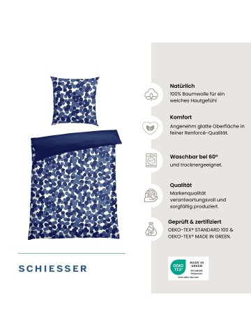 Schiesser Renforcé-Bettwäsche-Set Allez in Blau