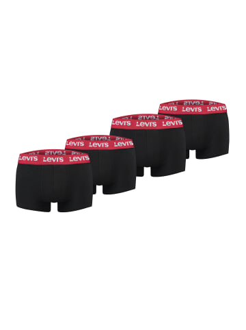 Levi´s Boxershorts LEVIS Men Repeat Logo Trunk 4P in Black/Red