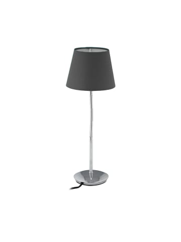 relaxdays Tischlampe in Grau/ Silber - (H)47 x Ø 17 cm