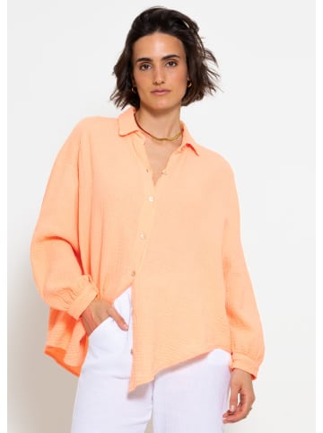 SASSYCLASSY Oversize Musselin Bluse in Peach