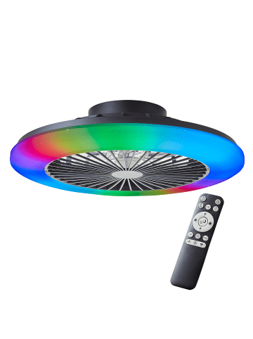 Brilliant LED-Deckenlampe mit Ventilator – Dimmbar, Ø 49 cm, Fernbedienung