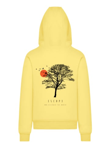 F4NT4STIC Hoodie Escape Discover the World Tree Birds in taxi yellow