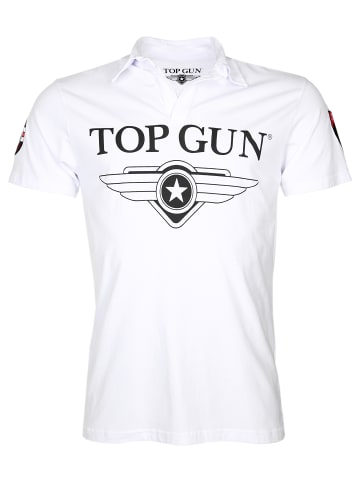 TOP GUN Polo Moon TG20191010 in weiß