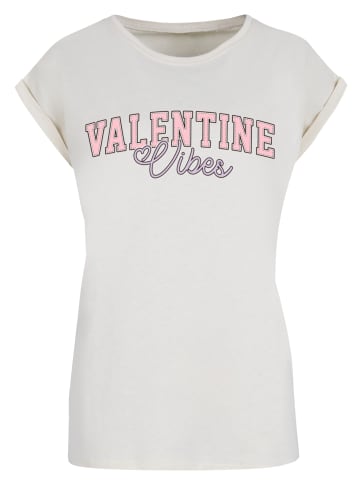 F4NT4STIC Extended Shoulder T-Shirt Valentinstag Valentine Vibes in Whitesand