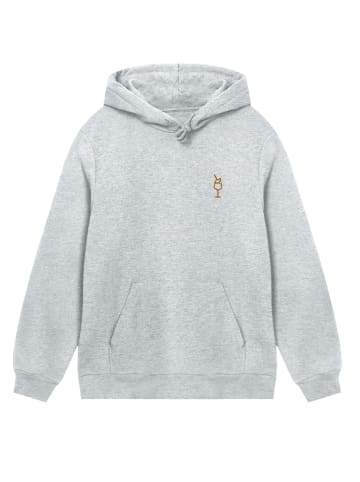F4NT4STIC Hoodie Orange Spritz Bestickt in grau meliert