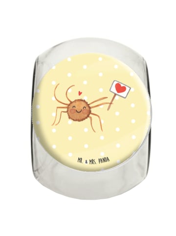 Mr. & Mrs. Panda keksdose glas Spinne Agathe Motivation ohne Spruch in Gelb Pastell