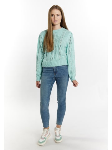 myMo Damen Strickpullover in Aqua