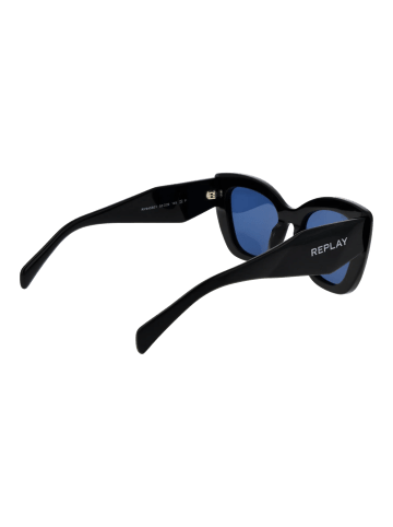 Replay Frauen Sonnenbrille Katzenauge Schwarz