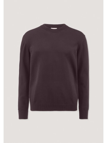 Hessnatur Strick Pullover in schwarzbeere