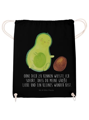 Mr. & Mrs. Panda Stoffbeutel Avocado Kern rollt mit Spruch in Schwarz