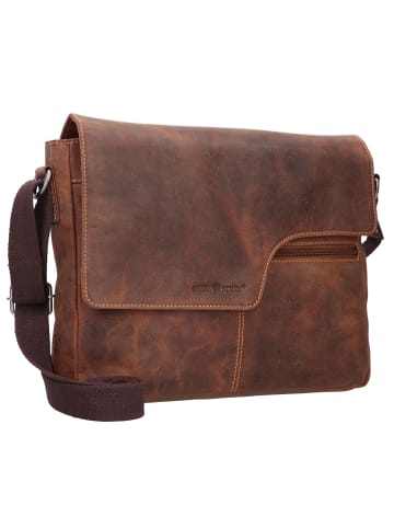 Greenburry Vintage Original Umhängetasche Leder 32 cm brown