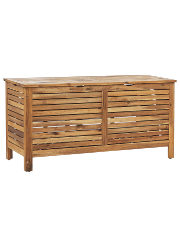 Beliani Truhe RIVIERA in Braun - (W) 130 x (H) 64 x (L) 48 cm