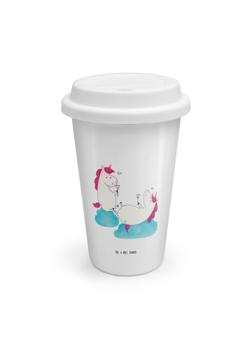 Mr. & Mrs. Panda Thermobecher To Go Einhorn Sekt ohne Spruch in Weiß
