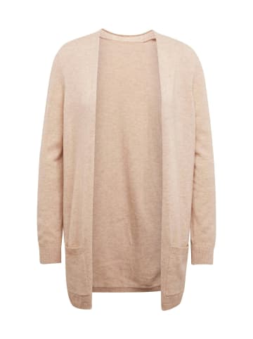 GOLDNER Kurzgröße:  Kaschmirstrickjacke Langarm Feinstrick-Cardigan in bisquit