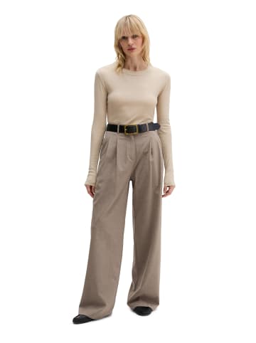 Marc O'Polo Geripptes Longsleeve slim in Linen Beige