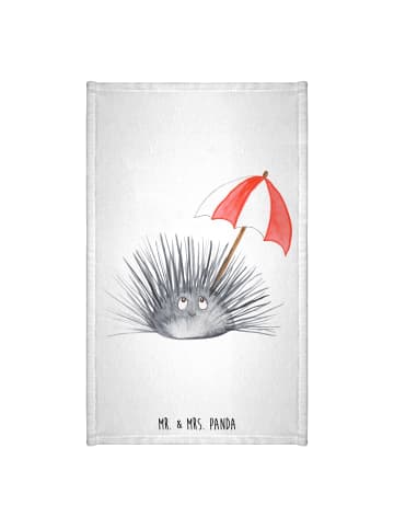 Mr. & Mrs. Panda Handtuch Seeigel ohne Spruch in Weiß