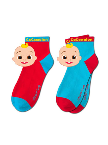 COFI 1453 Cocomelon Söckchen 2er-Pack Kinder Socken in Mehrfarbig
