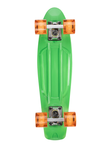 muuwmi Skateboard ABEC 5 Fun in grün, mit Leuchtrollen