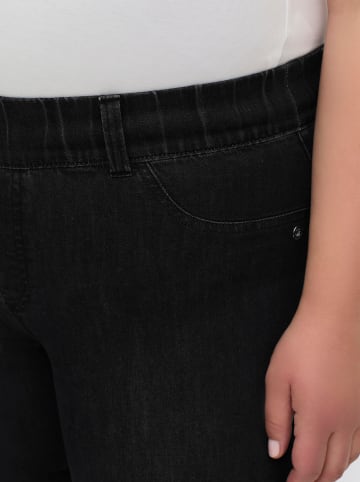 sheego Jeans in black denim