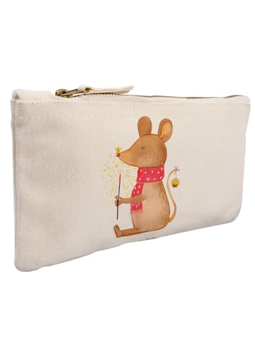 Mr. & Mrs. Panda Schminktasche Maus Weihnachten ohne Spruch in Weiß
