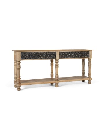 Giner y Colomer Konsole aus Mangoholz mit handgefertigtem Design in Brown