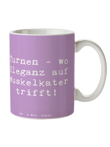 Mr. & Mrs. Panda Kakaotasse Spruch Turnen Eleganz mit Spruch in Lavendeltraum