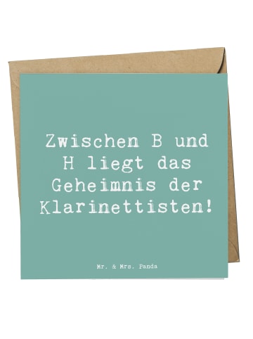 Mr. & Mrs. Panda Deluxe Karte Spruch Klarinette Geheimnis mit Sp... in Meeresbrise
