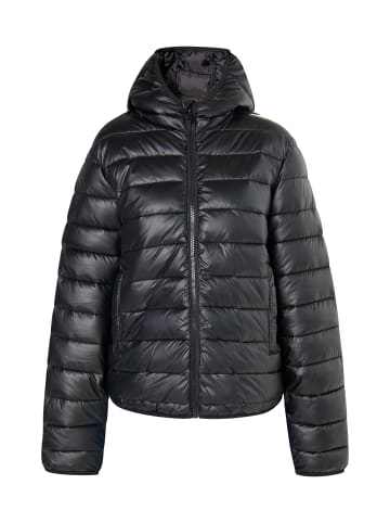 myMo Glänzende Steppjacke in Schwarz