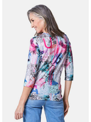 GOLDNER Kurzgröße:  Druckshirt mit Allover-Muster in bunt / gemustert