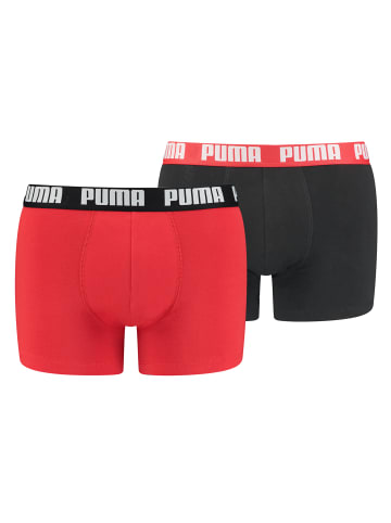 Puma Boxershorts PUMA BASIC BOXER 2P in 786 - Red / Black