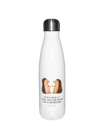Mr. & Mrs. Panda Thermosflasche Igel Liebe mit Spruch in Weiß