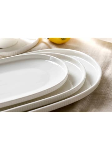 Ritzenhoff & Breker 4er Set Servierplatten Kelly 25 x 9 cm in weiß