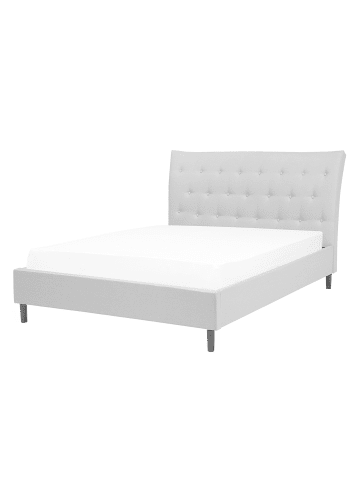 Beliani 2-tlg Doppelbett SAVERNE in Grau/Schwarz