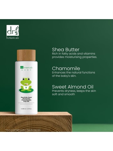 Dr. Botanicals Baby-Körpermilch mit Süßmandelöl & Kamille 200 ml