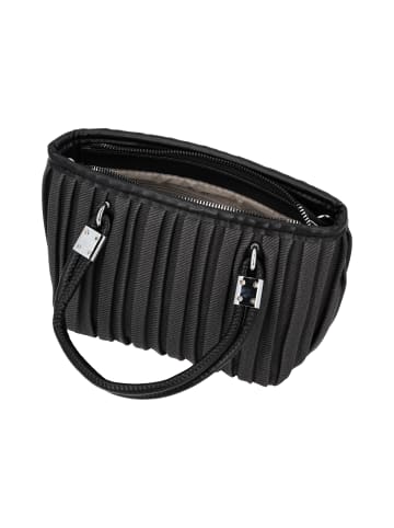 Usha Women Eco-Leather Zip-Up Handbag in Black