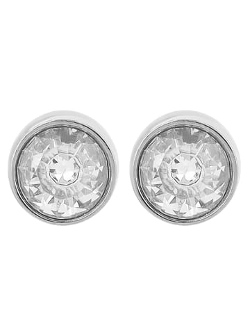 Adeliás Damen Ohrringe – Ohrstecker aus Edelstahl mit Zirkonia in silber