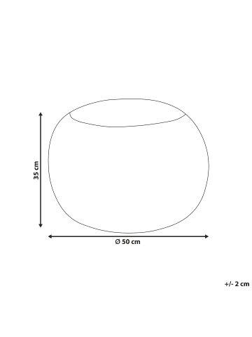 Beliani Pouf TAKHABI in Weiß - (W) 50 x (H) 35 x (L) 50 cm
