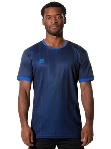 Stark Soul® Kurzarm Sportshirt Pinstripes in marineblau-blau