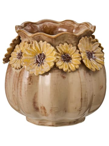 IB Laursen Vase Sonnenblume – Glasiertes Steingut in sand