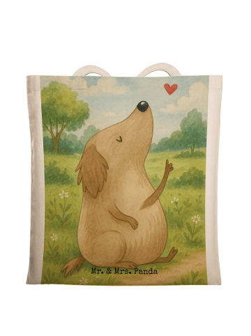 Mr. & Mrs. Panda Uni Tasche Hund Liebe Design ohne Spruch in Weiß