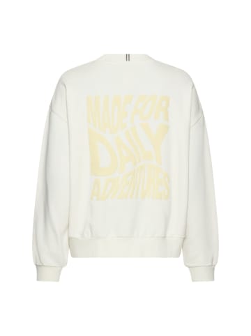 Camel Active Sweatshirt mit Backprint in Milchweiß