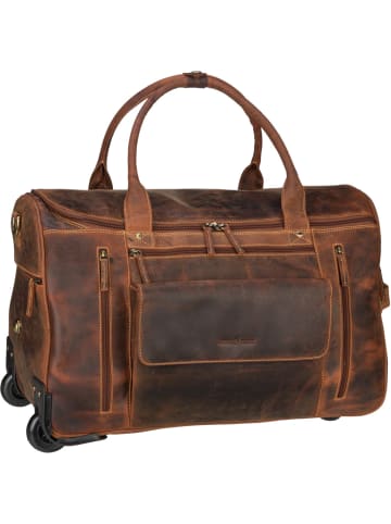 Greenburry Reisetasche mit Rollen Vintage Traveller 1736 in Sattelbraun