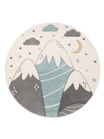 KADIMA DESIGN Kinderteppich Berge Kinderzimmer in Creme