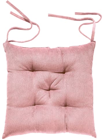 Erwin Müller Cord Stuhlkissen Glasgow in altrosé