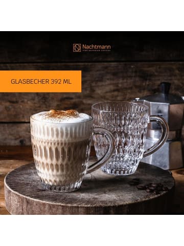Nachtmann 2er Set Kaffeebecher Ethno Barista in Transparent 392 ml in transparent