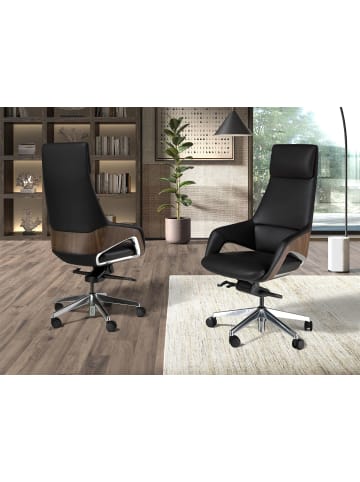 Angel Cerdá Büro-Drehstuhl 4210 in Schwarz / Stahl – (B)67 x (H)69 x (T)121 cm