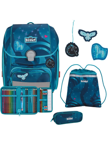 Scout Genius LED Schulranzen-Set 4-tlg. Heaven in blau